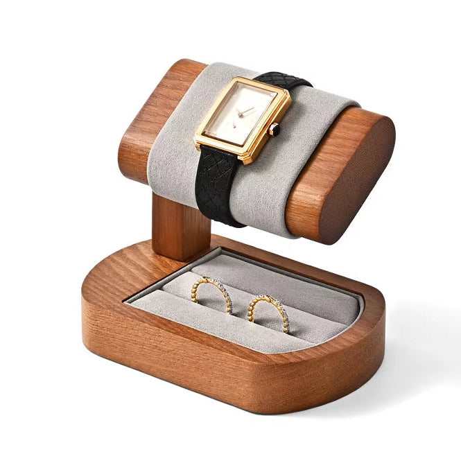 MISHITU T-shaped Watch Stand Wooden Jewelry Watch Display Stand Watch Storage Holder Bracelet Jewelry Display Watch Storage Rack