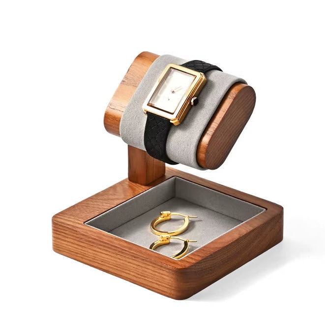 MISHITU T-shaped Watch Stand Wooden Jewelry Watch Display Stand Watch Storage Holder Bracelet Jewelry Display Watch Storage Rack